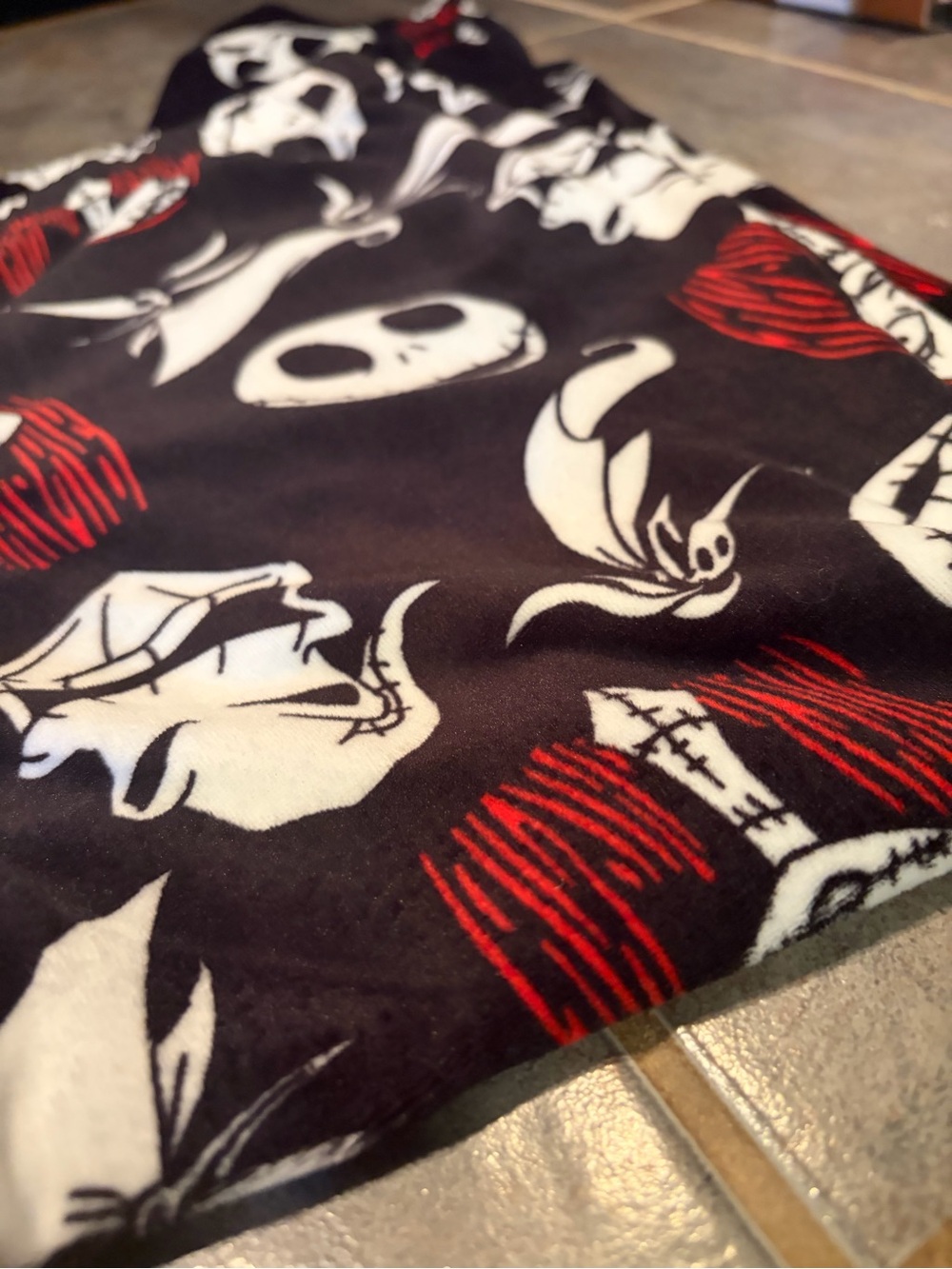 Disney The Nightmare Before Christmas Black Red White Character Pajama Joggers - Picture 2 of 5